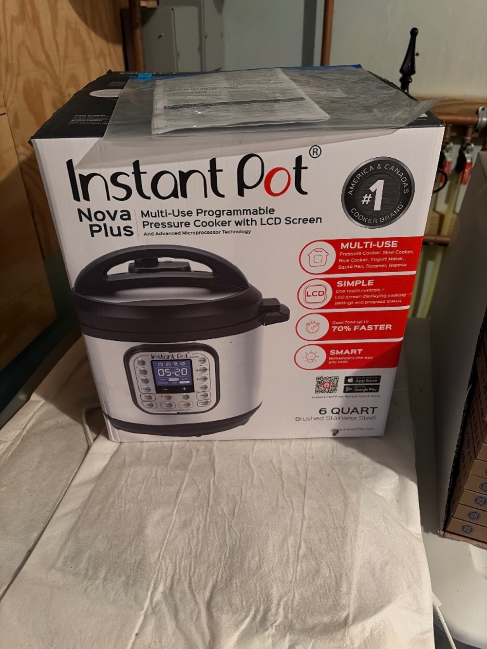 In box with direction 6 quart Instapot